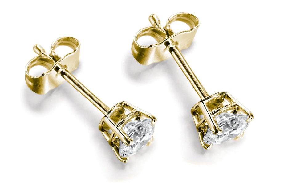 Boucles d’oreilles diamant solitaire