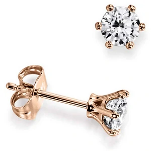 Boucles d'oreilles en diamant et or rose 18 k - Magnifiques