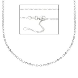 Chaîne rolo miroir en or blanc 18k