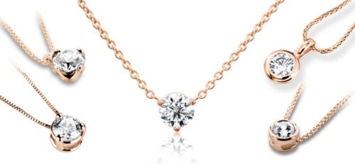 Nos pendentifs en or rose et diamant Hauthentic : différents styles pour répondre à toutes vos envies.